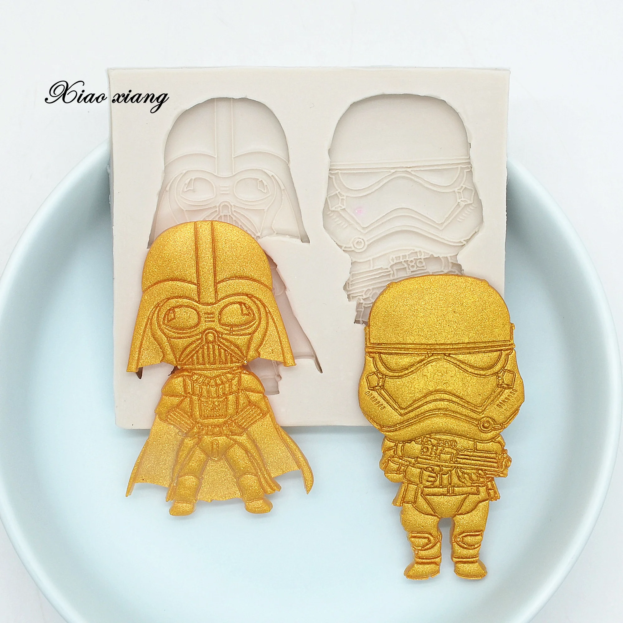 Warrior Storm Soldier Silicone Fondant Cake Mold For Baking Christmas Biscuits Sugar Craft Chocolate Candy Decorating Tools M811