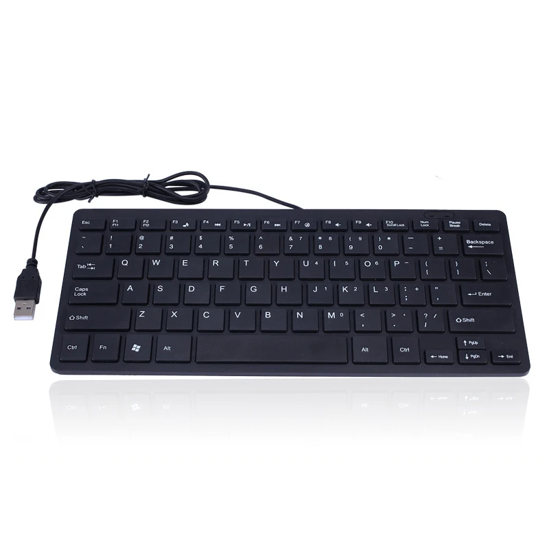 

Wired PC Keyboard for Desktop Computer Laptops Mute Keyboard Home Office 78 keys USB Black and White Color