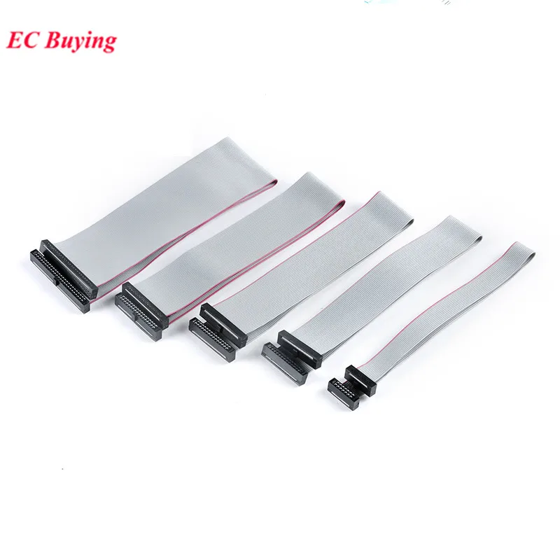 2 قطعة 1.27 مللي متر الملعب FC-6/8/10/12/14/16/20/24/26/30/34/40/50P دبوس 20 سنتيمتر AVR تحميل كابل FC رمادي شريط مسطح البيانات IDC موصل