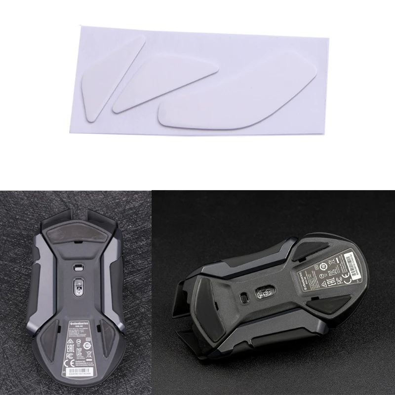 

1Set Mouse Feet Mouse Skates Stickers Pad Rounded Glides Curved Edges Mouse Feet Replacement for Steel Serie RIVAL 600