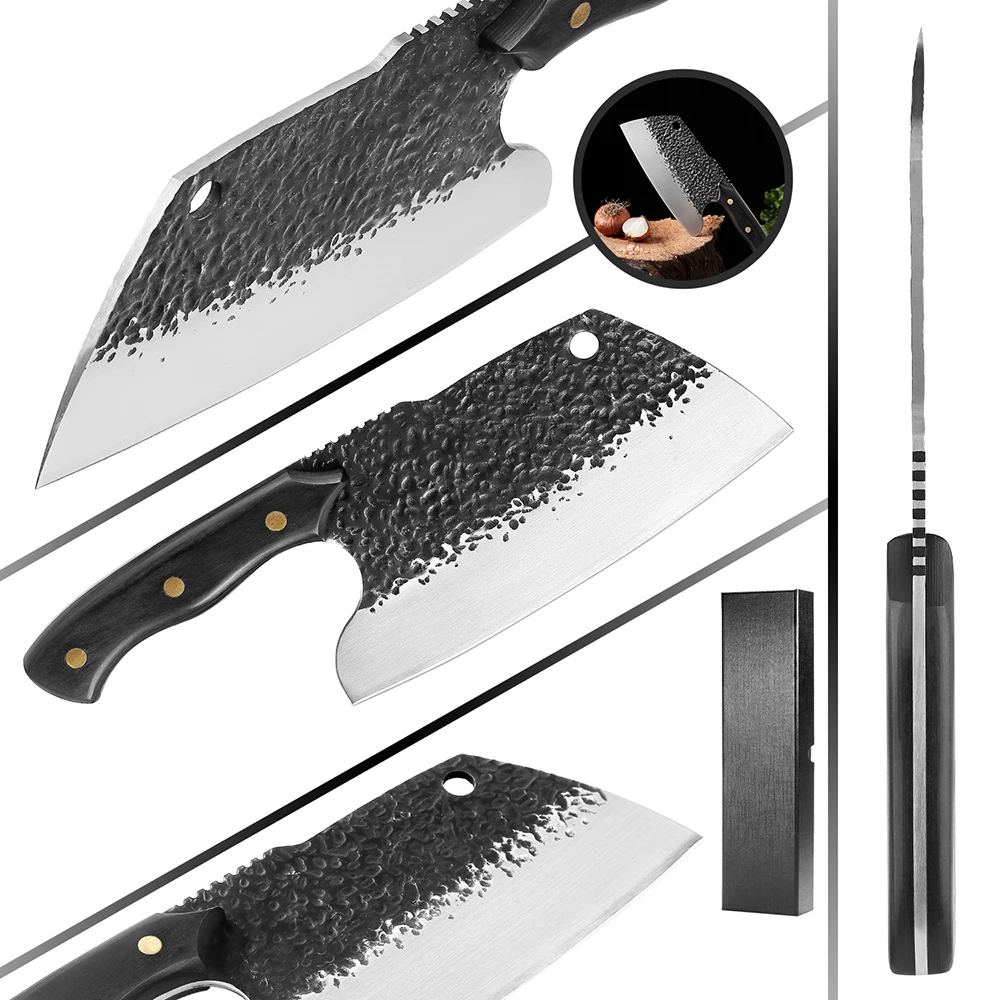 XITUO Handmade Forging Butcher Knife Sharp Kitchen Chef Knife Cooking Cleaver Knives Meat Vegetable Filleting Slicing knife