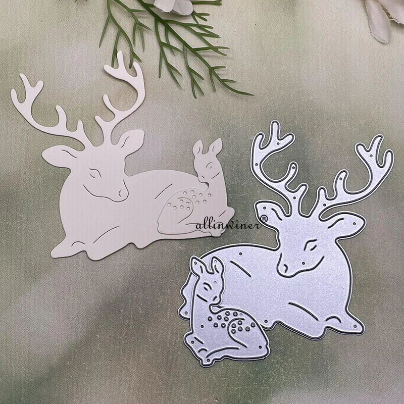 Resting sika deer Metal Cutting Dies for DIY Scrapbooking Album Paper Cards Decorative Crafts Embossing Die Cuts