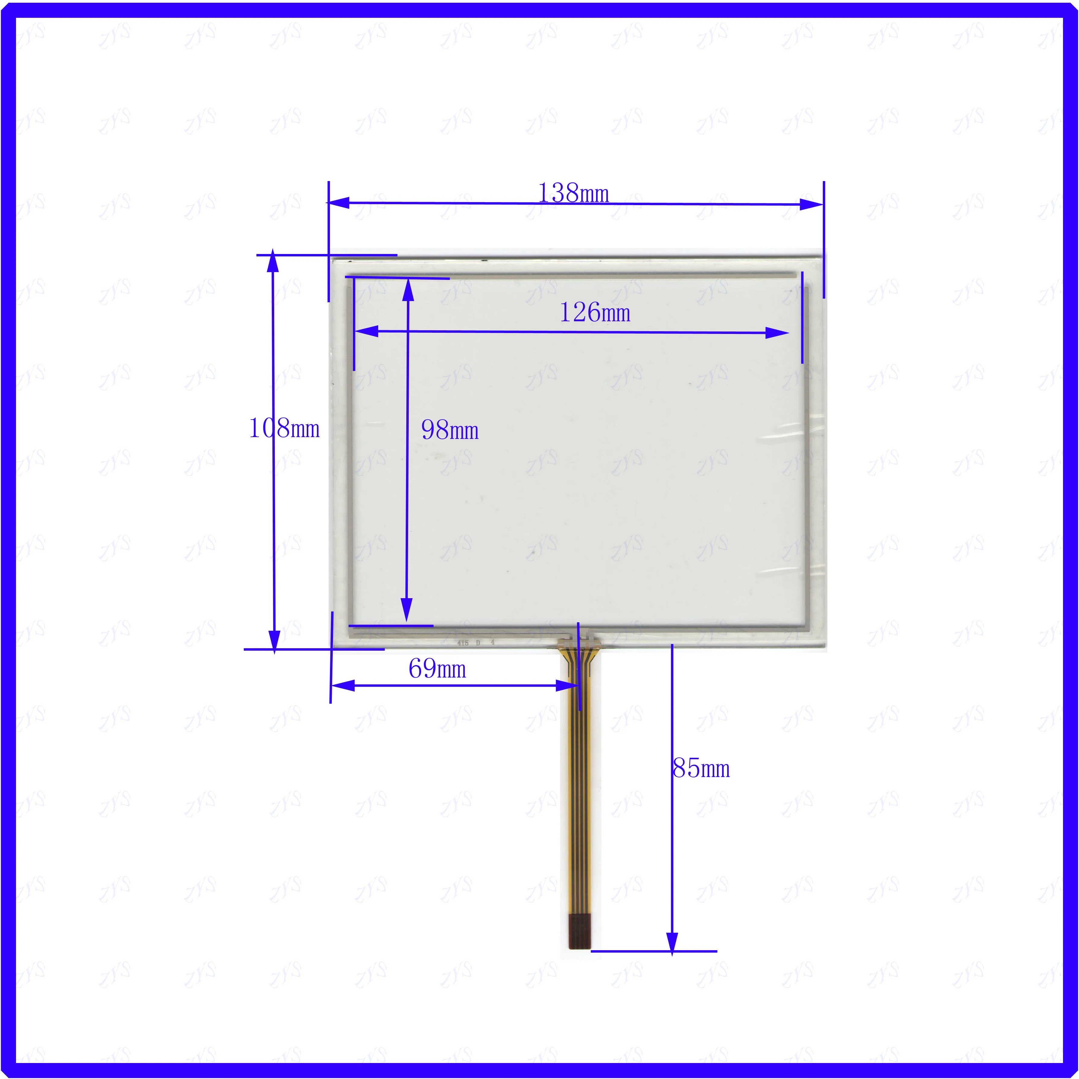 XWT415 6inch  138*108mm compatible  4 lins Touch Screen glass sensor glass Freeshipping   138*108