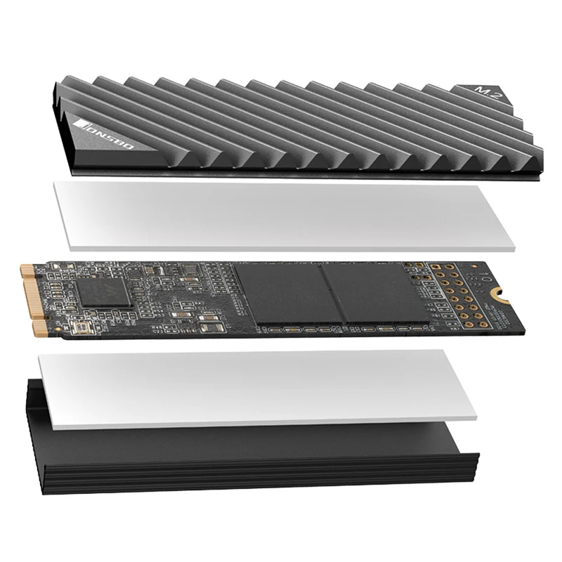 Disipador de calor M.2 SSD NVMe, disipador de calor M2 2280 SSD, disco duro de aluminio con almohadilla térmica para SSD M2, junta térmica para PC de escritorio