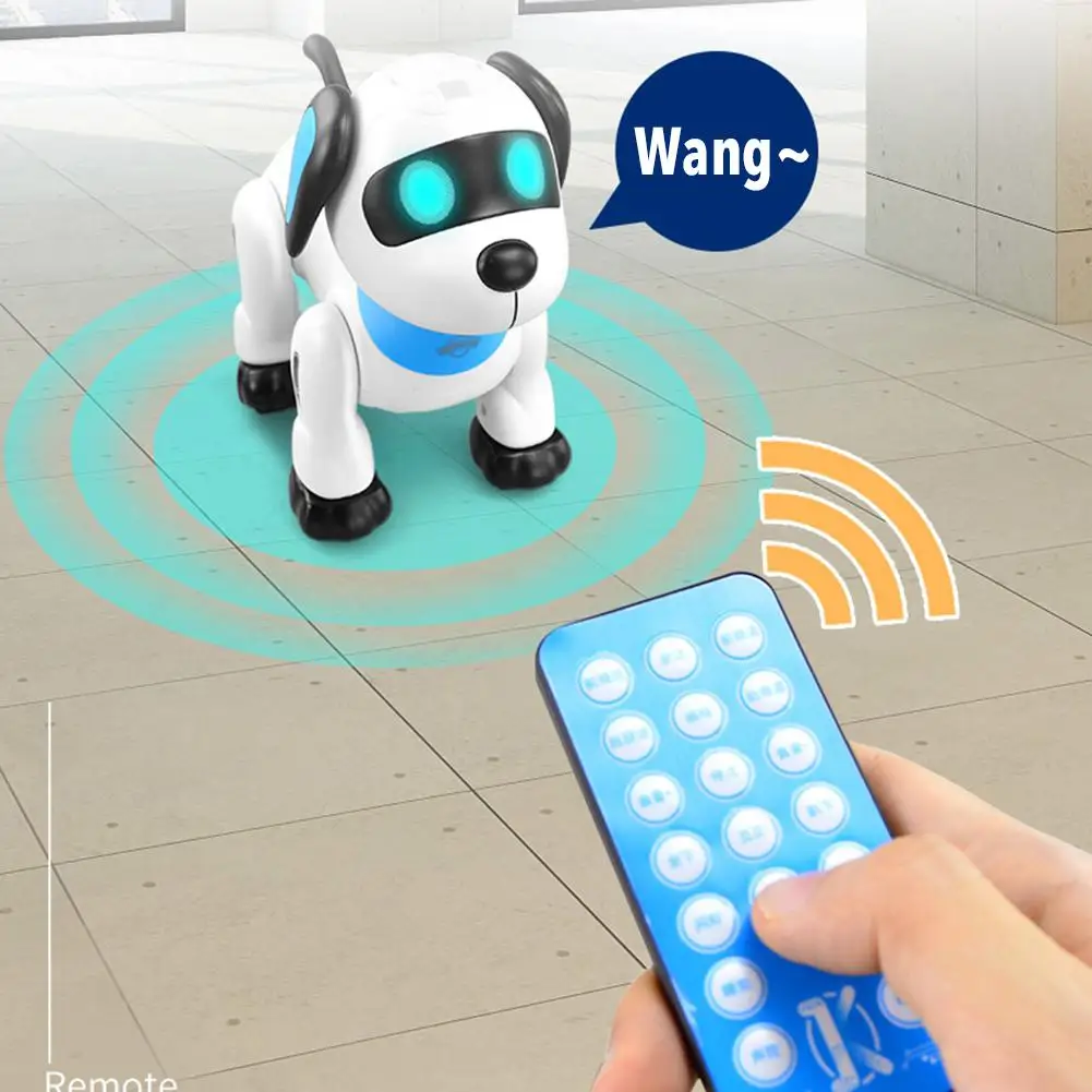 Electronic Animal Pets Remote Control Robot Dog Toys Robotic Stunt Puppy Toys Music Song Programmable Toy For Kids Birthday Gift