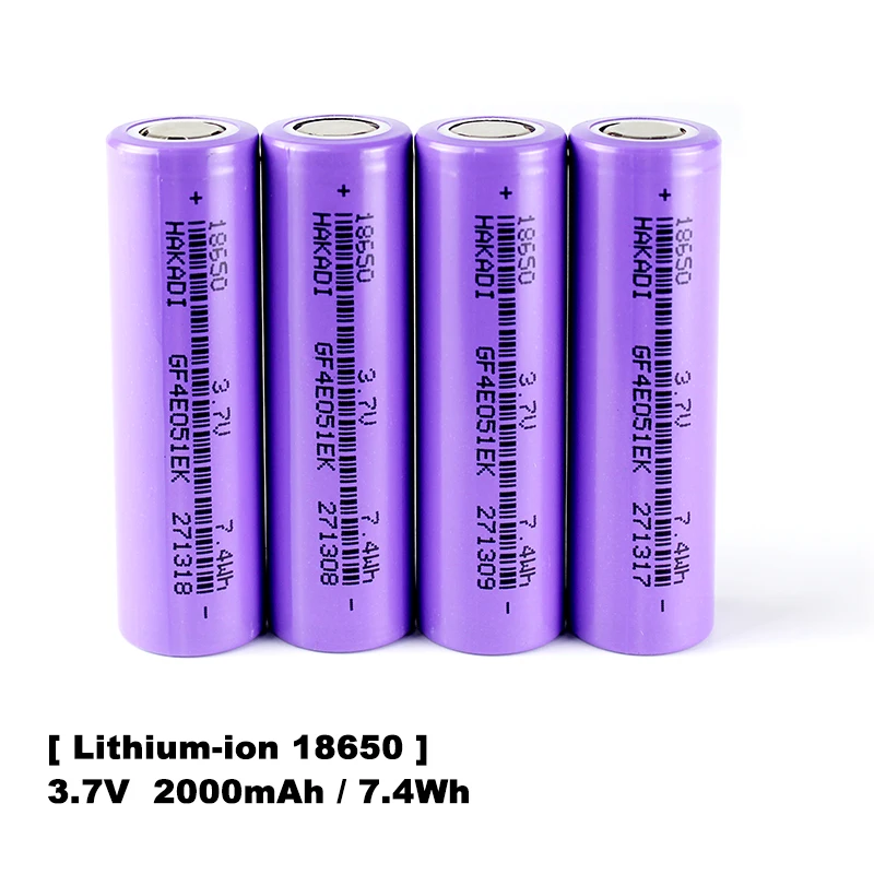 18650 baterie litowe 3.7V 2000mah wielokrotnie ładowana komórka do przechowywania energii słonecznej światła uliczne latarka czujnik dymu Mini