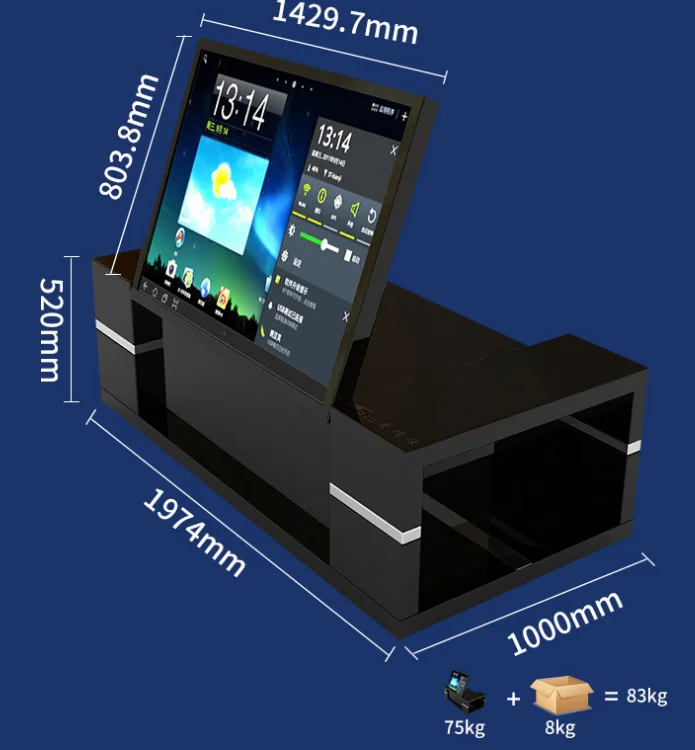 Mesa de centro multitoque para jogos de computador, com tela hd de led, 42, 47, 55 e 65 polegadas, tft, para pc, touch screen