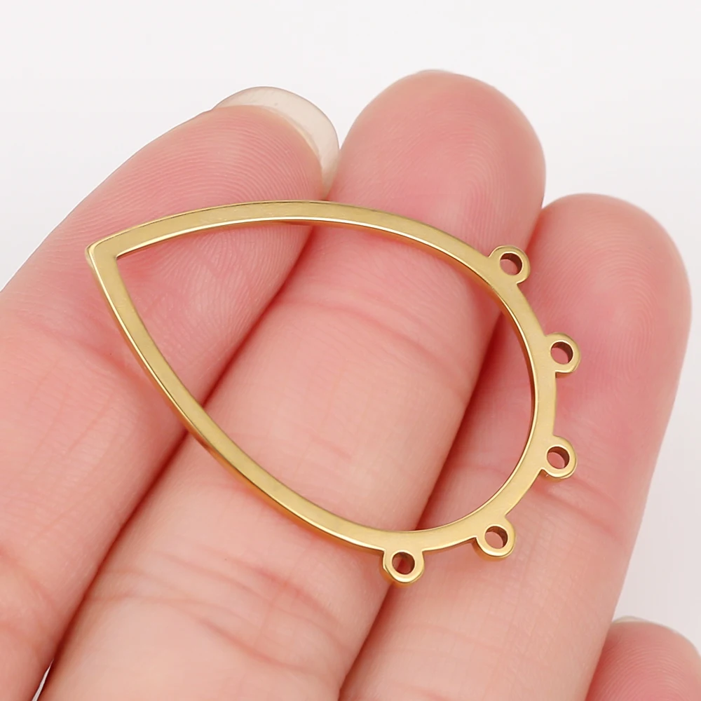 10 Stück Edelstahl-Ohrring-Anhänger-Verbinder für DIY-Schmuckherstellung, Zubehör, Ohrhaken, Bastelzubehör, Drähte, Accessoires – Detail 5
