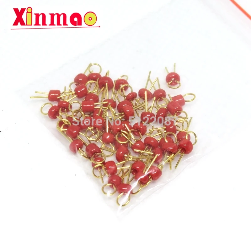 300PCS Six colors*50 PCB Board Test Beads Points Gold Plated Ceramic Loop Circuit Test Needle Test Ring White Black Red Blue