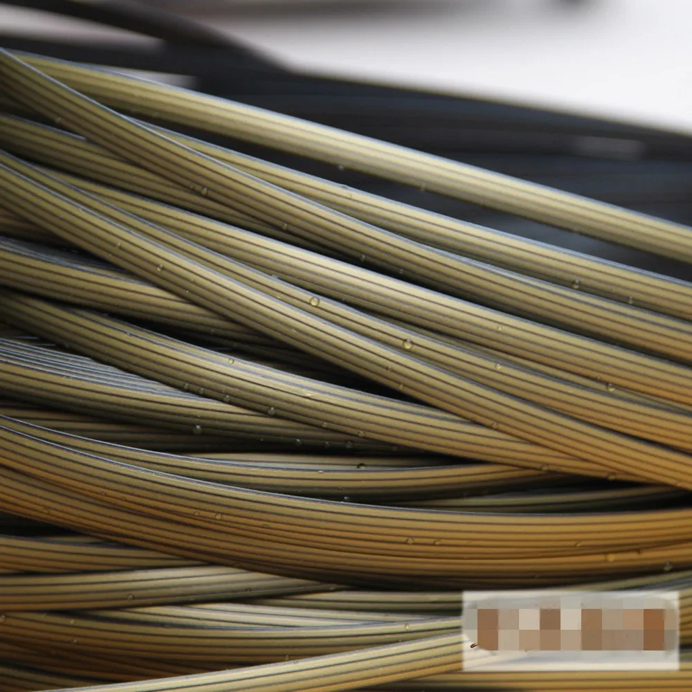500G 0.8MM Wide Gold Flat Synthetic Rattan Weaving Material Plastic Rattan For Knit And Repair Chair Table Etc
