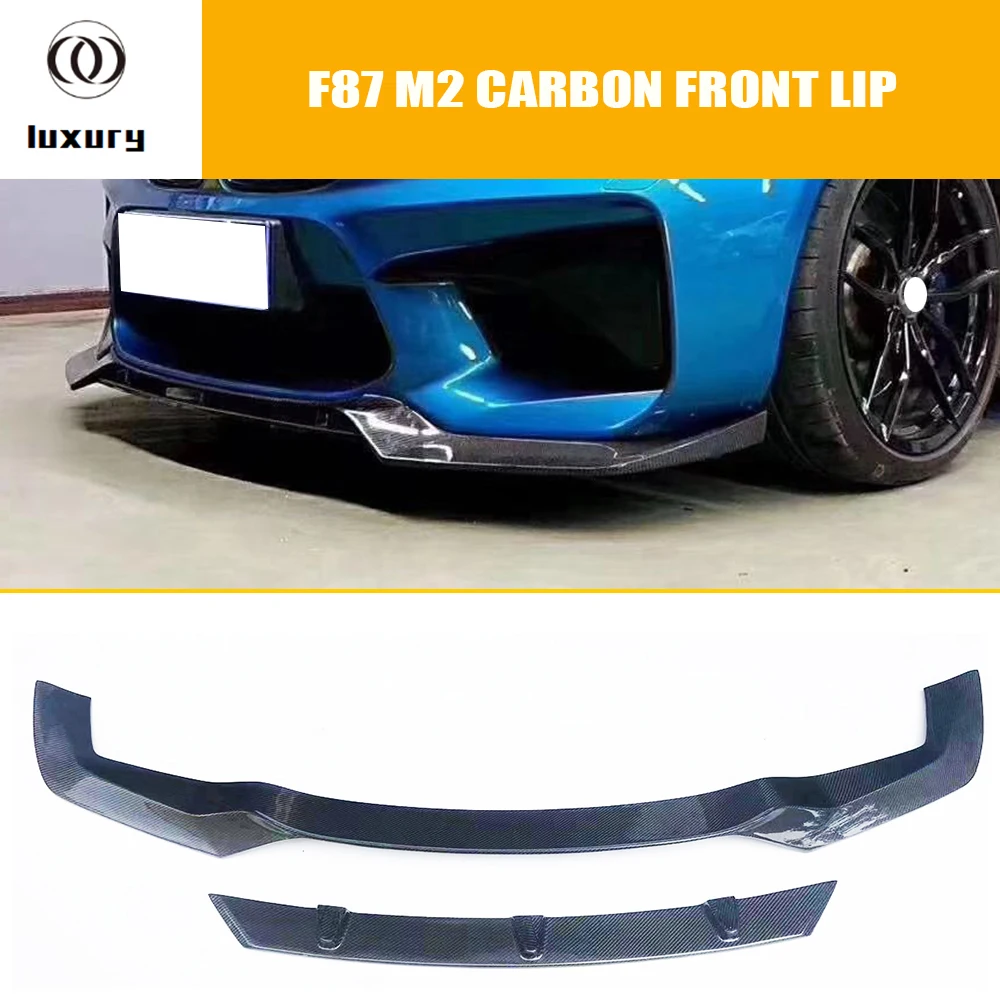 V Style Carbon Fiber Front Chin Lip for BMW F87 M2 Base Coupe 2 Door 2016 up ( Not Competiton ) Auto Racing Car Front Spoiler