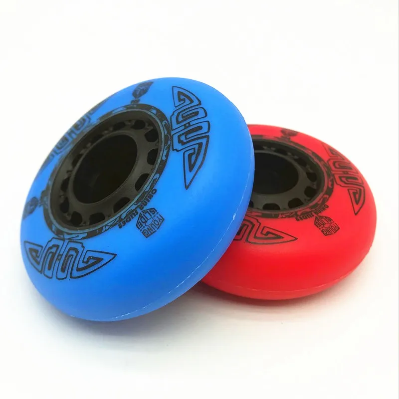 4pcs 90A Slide King Inline Skates Wheel with Red Blue 72 76 80 Roller Rodas 90 Duro 80mm Skating 52 Firestone Flint Spark ILQ-9