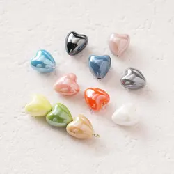 20PCS Love ceramic beads pendant Charms For Jewelry Findings Making Diy Earrings Supplies accessories