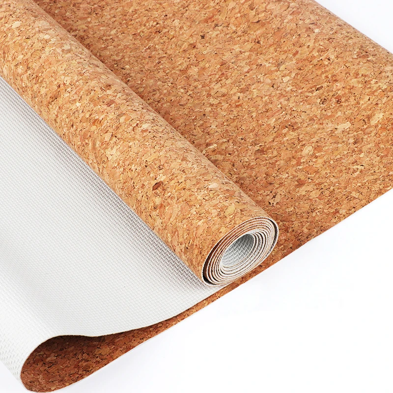 Cork Yoga Mat Pilates Natural Latex Wet and Dry Use Wide Yoga Mat Can Be Easily Folded 183cm * 66cm * 0.1cm Yoga Esteras