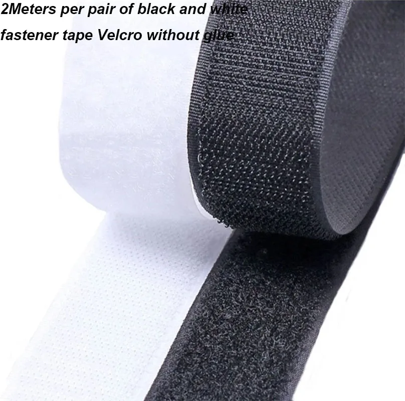 Sew On Hook and Loop Fastener Tape, No Glue, Ties for Sewing Accessories, 2Meters, 16/20/25/30/38/50mm Width