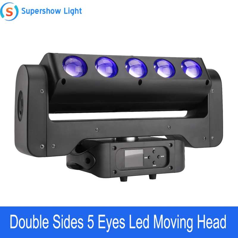 

2019 New High Power 5 Eyes LED Beam Moving Head 5*40W RGBW 4IN1 Led Beam Bar DMX Strobe Effect XY axis 360° Rotation Light Bar