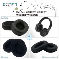 KQTFT 1 Pair of Velvet leather Replacement EarPads for Edifier W800BT W806BT W820BT W828NB Headset Earmuff Cover Cushion Cups