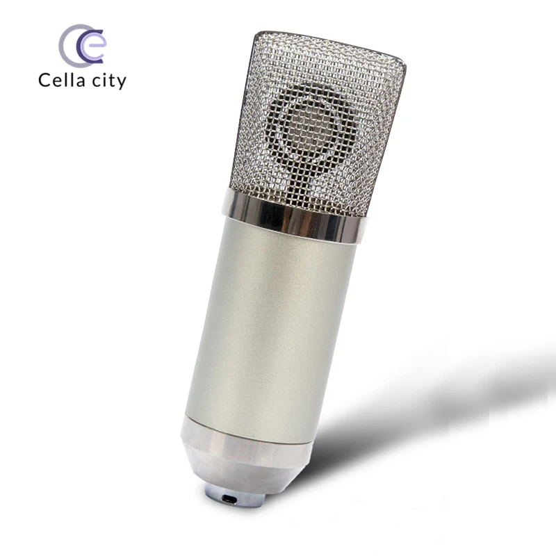 Конденсаторный микрофон Cella City, Большая диафрагма для записи и пения компьютера, особый анкер, живой микрофон