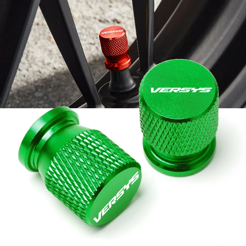 VERSYS Motorcycle Tire Valve Air Port Stem Cover Cap Plug CNC Aluminum Accessories For Kawasaki Versys 650 1000 X300 2008-2023