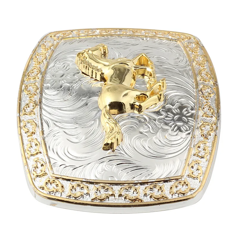 Cưỡi Ngựa Lưng Đấu Bò Lưng Vàng Lớn Khóa Hợp Kim