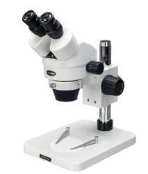 Special Offer---AmScope 7X-45X Table Pillar Stand Zoom Magnification Binocular Stereo Microscope