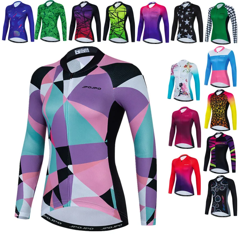 

Autumn Mountain Bike Jersey Long Sleeve Women's Spring Cycling Jersey Full Sleeve Pro MTB Bicycle Clothes Racing Cycling Jacket