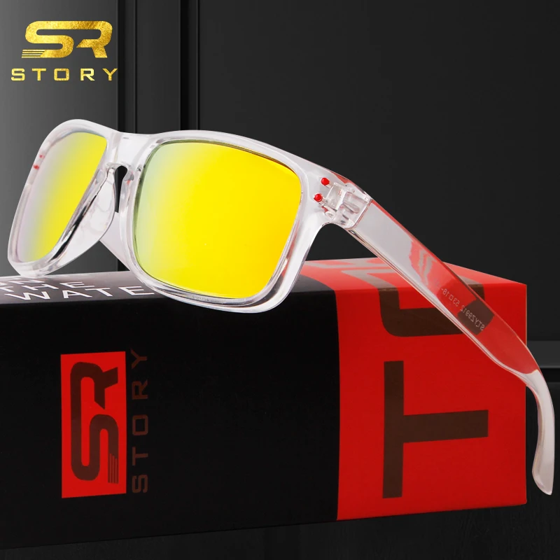 

STORY Fashion Classic Polarized Square Sunglasses Men Brand Designer Retro Driving Mirrored Lens Outdoor Sun Glasses Male SZ9912