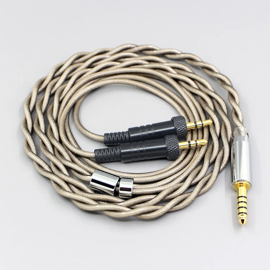LN 007840   Typ6 756 rdzeń 7n Litz OCC posrebrzany kabel słuchawkowy do Sony MDR-Z1R MDR-Z7 MDR-Z7M2 ze śrubą do mocowania