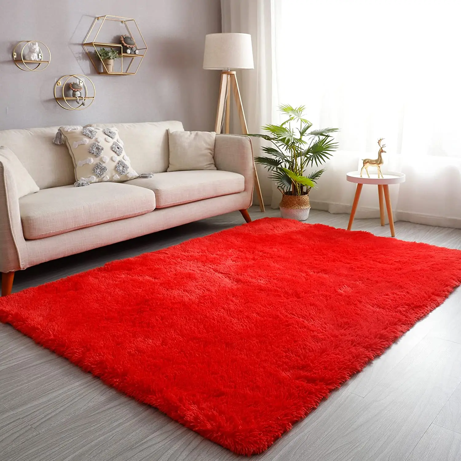 Ultra Soft Shaggy Rugs Fluffy Carpet for Room Non-Slip Modern Plush Area Rugs Rectangular Home Decor Shag Rug Living Room Carpet