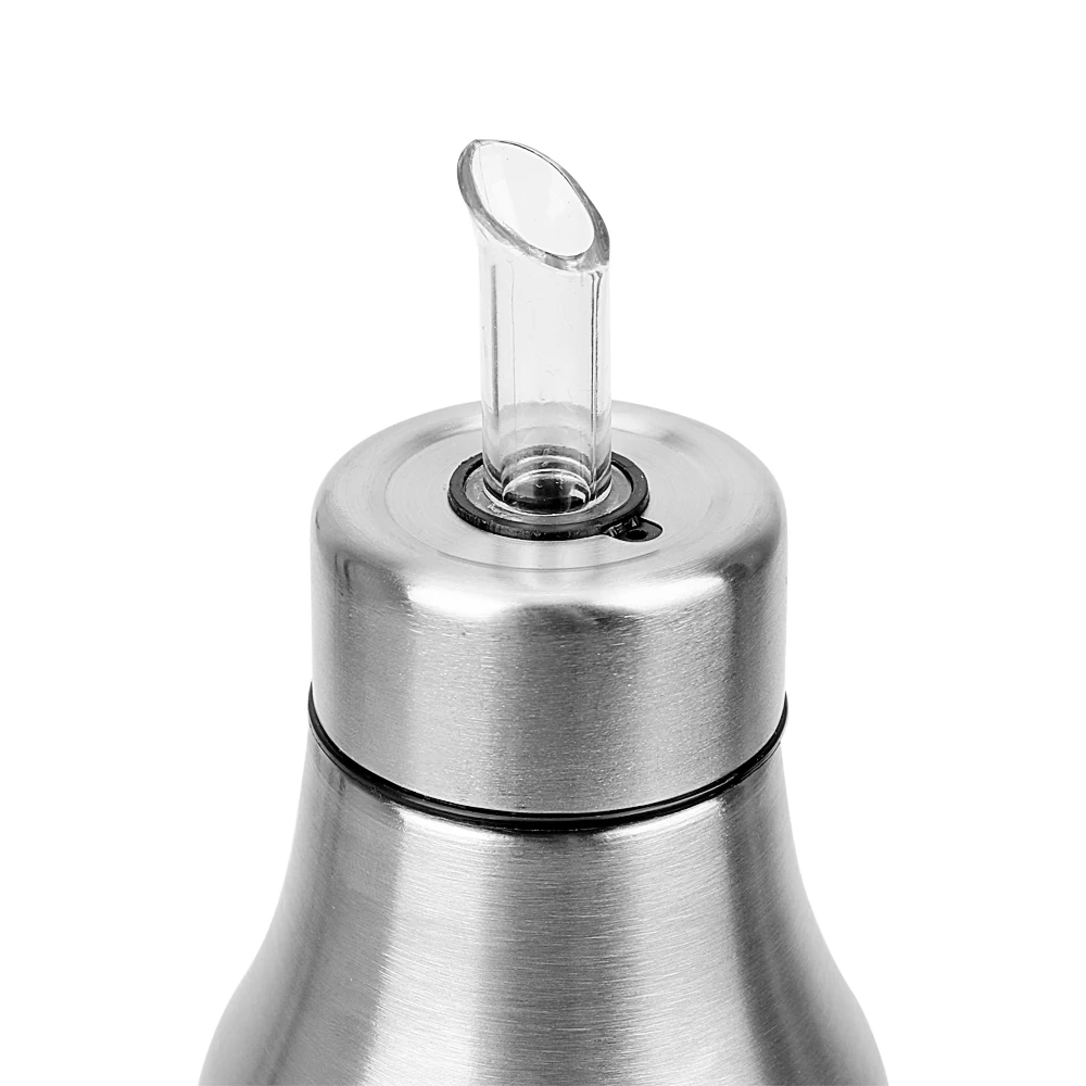 Dispensador de aceite de lata de acero inoxidable, suministros de cocina a prueba de fugas, salsa de soja, bote de aceite de oliva, 750ML