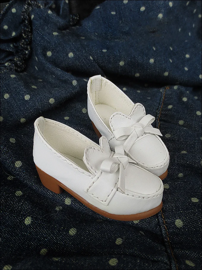 

1/4 1/3 scale BJD white bow leather shoes for BJD DD MSD SD13 doll accessories,Not included doll and other accessories A0625