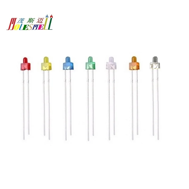 10szt Multicolor 2mm Round Top Led Diffused/Water Clear Red Yellow Blue Green White Orange Pink Warm white LED Light Lamp Diodes