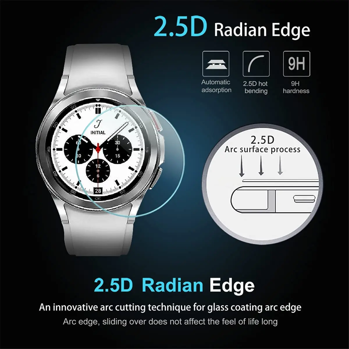 Tempered Glass for Samsung Galaxy Watch 5 4 40mm 44mm / watch5 pro 45mm Screen Protector On Sansung Watch 4 Classic 42mm 46mm