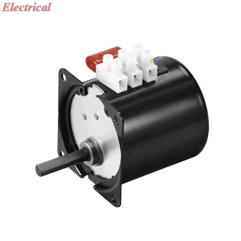 1pc AC 110V Synchronous Motor Metal Gear CW/CCW 20RPM 14W 7mm Dia Eccentric Shaft