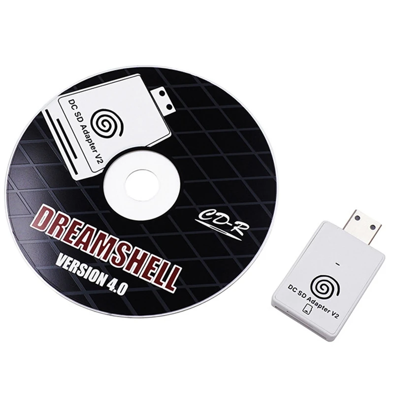 Dc sd tf leitor de adaptador de cartão v2 para sega dreamcast en cd com carregador de inicialização dreamshell