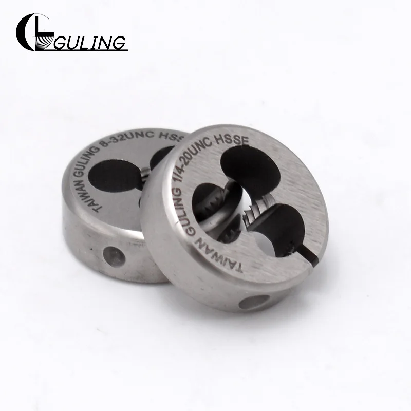 HSSE Round Dies UNF UNC UNS UNEF 0-80 1-72 2-64 3-56 4-48 5-44 6-40 8-36 10-28 12-28 Unified Fine Thread Adjustable die 1/4 5/16