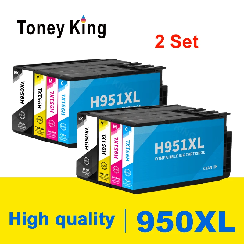 

Toney King 2set 950 951 XL 950XL 951XL Ink Cartridge Full With Ink For HP Officejet Pro 8100 8600 8610 8615 8620 8625 8630 251dw