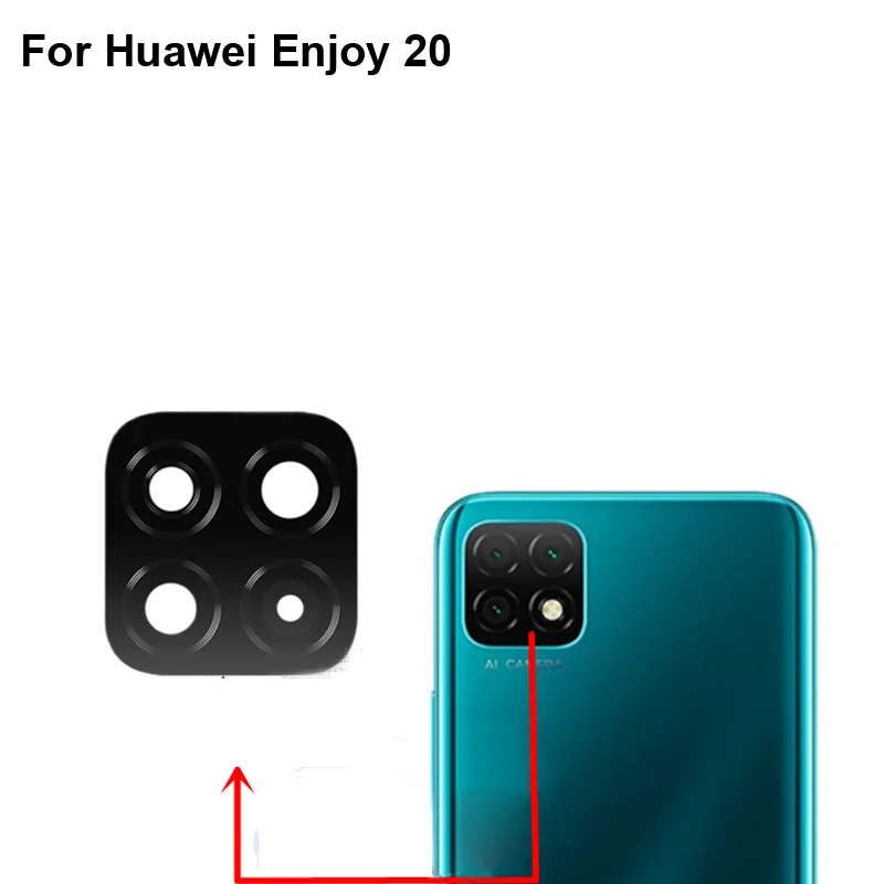 2PCS High quality For Huawei Enjoy 20 Back Rear Camera Glass Lens test good For Huawei Enjoy20 Replacement WKG-AN00