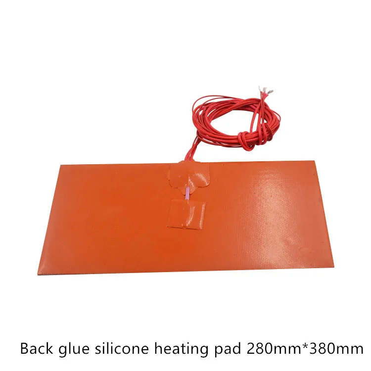 Silicone heating pad heater 280mmx380mm for 3d printer heat bed 1pcs