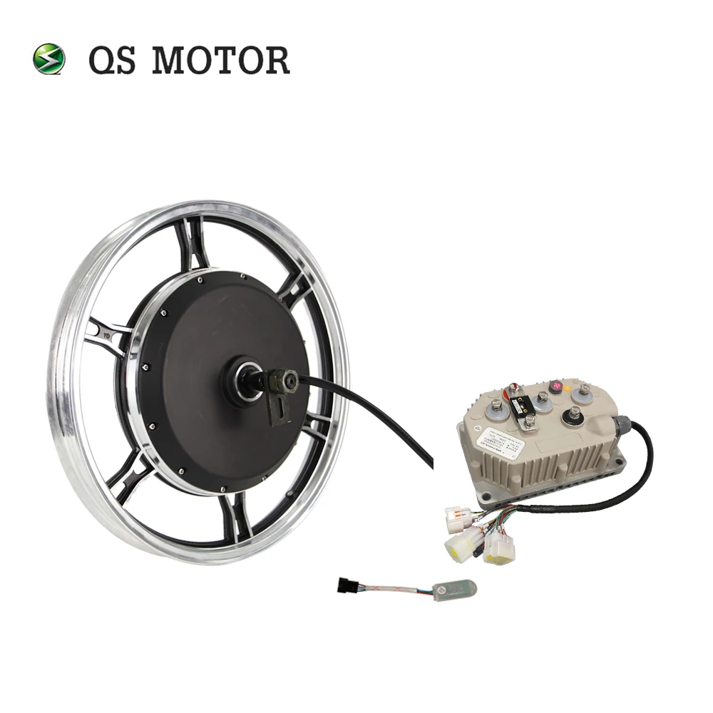 QSMOTOR 17x1.6inch 2000W V1.12 72V 70kph Hub Motor with KLS7222H Sinusoidal Brushless controller motor kits for electric Scooter