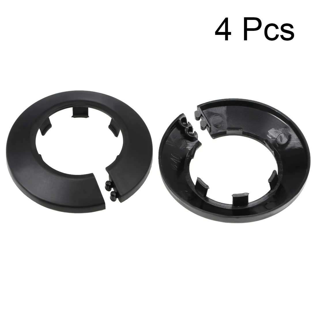 Uxcell 4Pcs Pipe Collar 13/17/21/25/33/35/41.5/44/50/64/75/90mm PP Radiator Escutcheon Pipe Cover Decoration White/Black