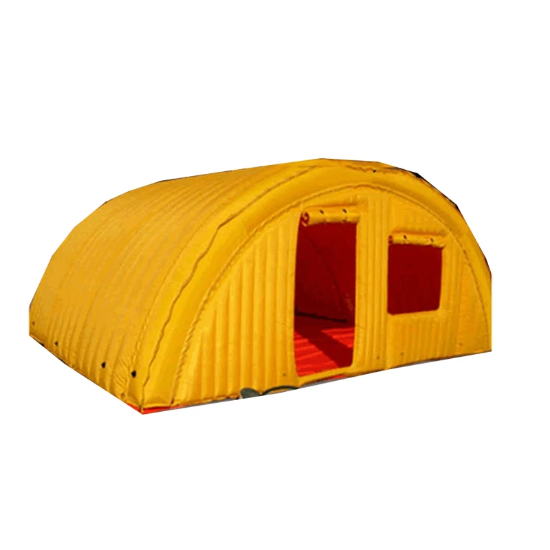 Large Yellow Cube Inflatable Tent, Camping, Shelter with Doors and Window, Holiday