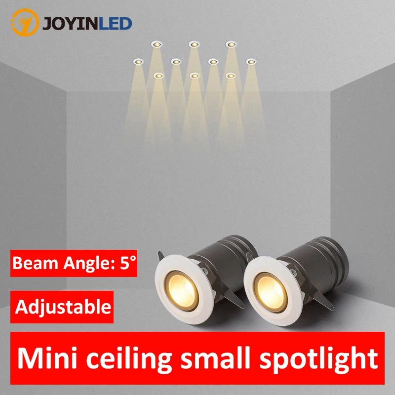 Commercial Lighting LED Recessed Spotlight with Cutout 3cm 4cm Mini Led Ceiling Downlight Adjustable Anti-Glare Indoor Led Light