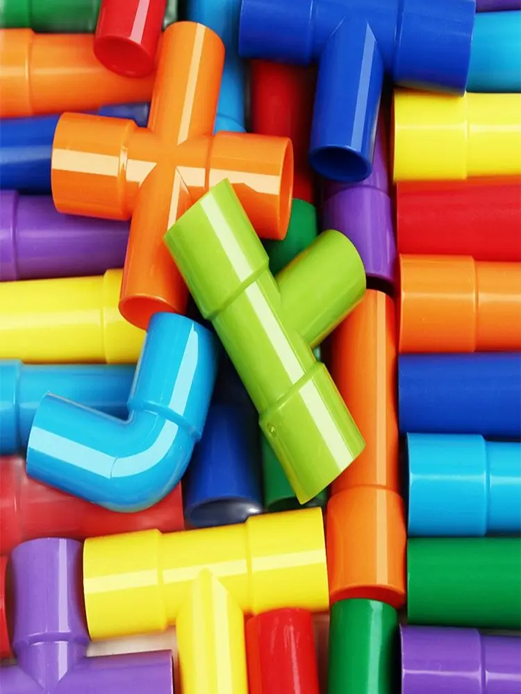DIY klocki do budowy wody zabawki Montessori fajka wodna klocki projektant zabawek dzieci budowa zabawki edukacyjne prezent — zdjęcie 2