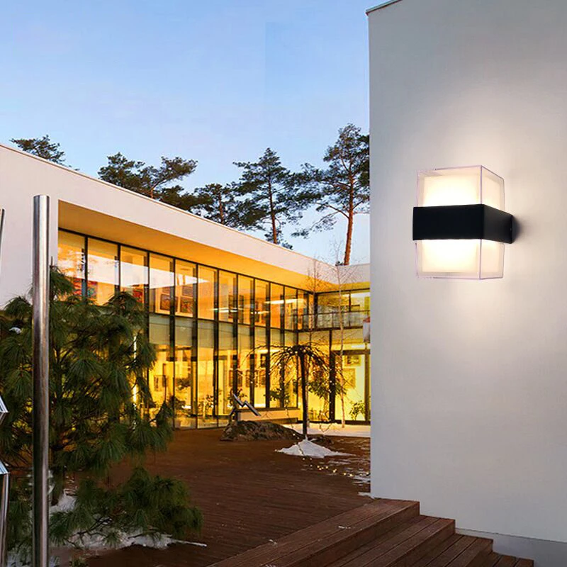 Imagem -03 - Led ao ar Livre Lâmpada de Parede à Prova Impermeável Água Radar Sensor de Movimento ao ar Livre Luz de Parede Varanda Luz Led Jardim ao ar Livre Iluminação