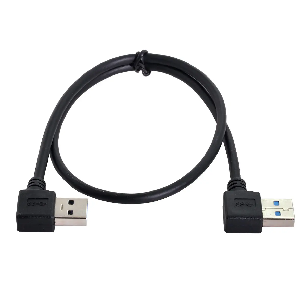 Zihan-Cable de extensión USB A, USB 3,0, tipo A, macho, 90 grados, ángulo izquierdo A USB 3,0, tipo A, ángulo recto