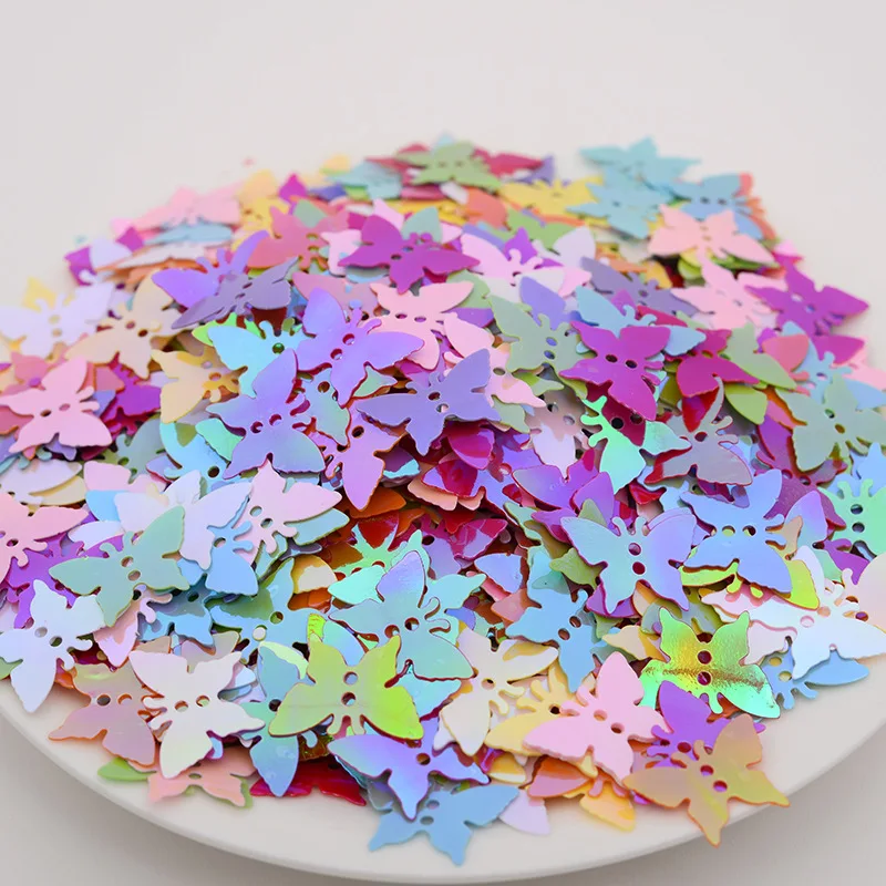 

13mm Butterfly Sequins PVC golden Paillette Sewing Papillon sequins Garment Accessories, Sewing Wedding Crafts Mixed Color 23g