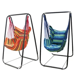 Fashion Hammock Home Balcony Indoor Garden Bedroom Hanging Chair For Child Adult Swinging Single Safety Chair with Bracket 150cm