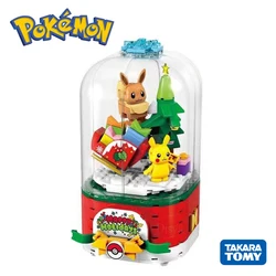 2023 NEW Pokemon Cartoon Anime Pokémon House Pikachu Building Blocks Bricks Sets Classic Model Toys For Children Christmas Gift