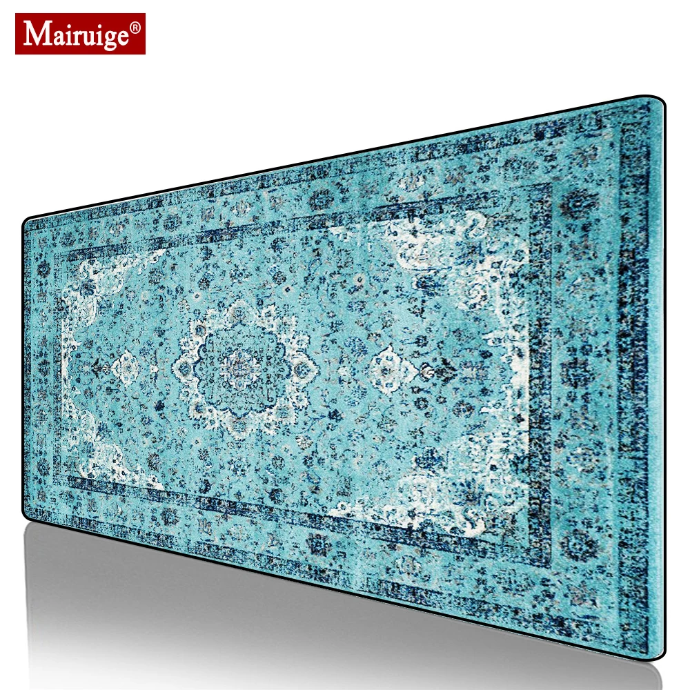 

Vintage Persian Rug Blue Mouse Pad XXL Gamer Desk Mat Large Keyboard Pad Gaming MousePad 90x40cm/70x30cm for Laptop Table Pads